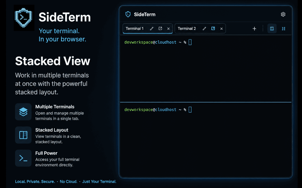 Vertical terminal layout